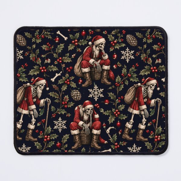 Item preview, Gothic Skeleton Santa" - Dark Aesthetic Creepy Christmas & Moody Holiday Pattern designed and sold by cabuks.