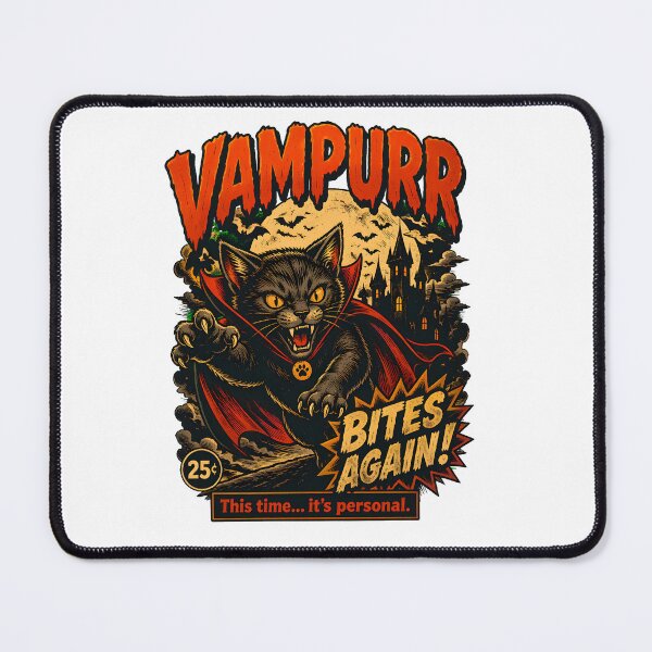 Item preview, Vampurrr Bites Again Halloween Cat Vampire designed and sold by Maladies.