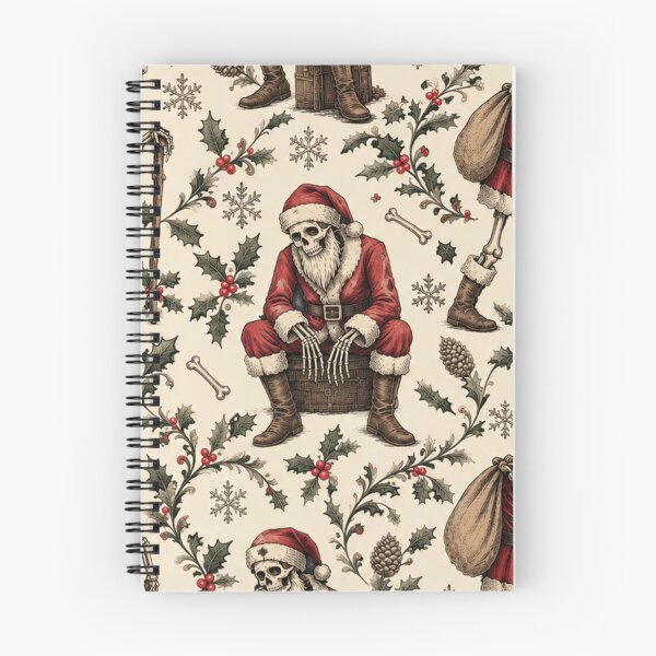 Item preview, Vintage Skeleton Santa" - Creepy Christmas & Dark Academia Gothic Holiday designed and sold by cabuks.