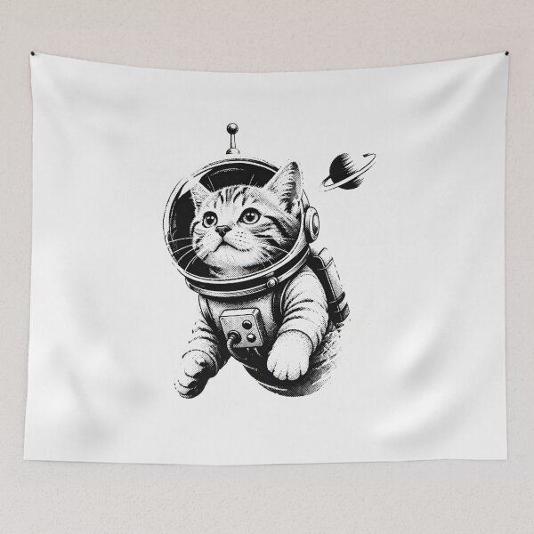 Item preview, Alien Cat - Neon Green Space Kitty designed and sold by Maladies.