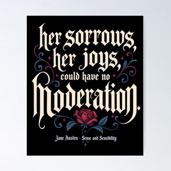 Item preview, Sense and Sensibility: No Moderation Gothic Rose designed and sold by Fenay Designs.