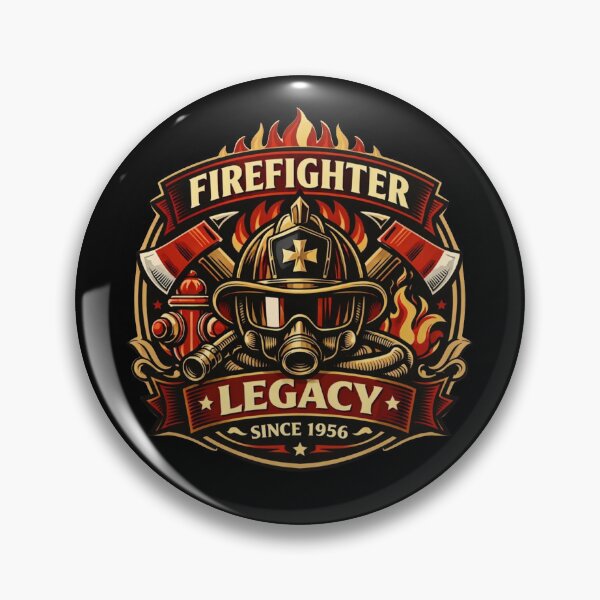 Item preview, Firefighter Legacy Vintage Emblem – Classic Heritage Badge Sticker   designed and sold by Timeless Junction.