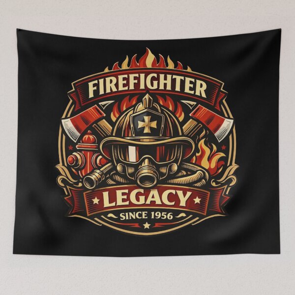 Item preview, Firefighter Legacy Vintage Emblem – Classic Heritage Badge Sticker   designed and sold by Timeless Junction.