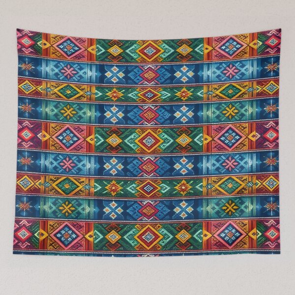 Item preview, Vibrant Guatemalan Textile Pattern Traditional Folk Art designed and sold by Sybille-Yates.