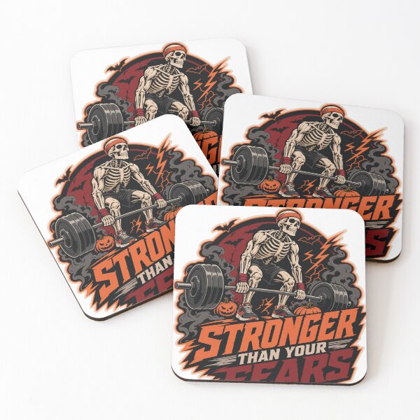 Item preview, Stronger Than Your Fears - Skeleton Deadlift Fitness Design    designed and sold by YasminTaha.