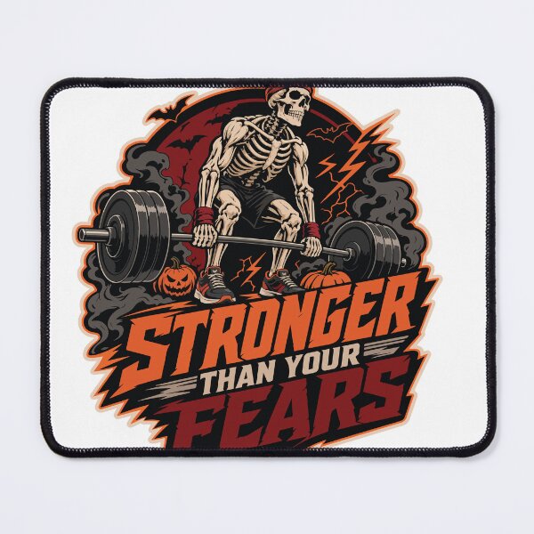 Item preview, Stronger Than Your Fears - Skeleton Deadlift Fitness Design designed and sold by YasminTaha.