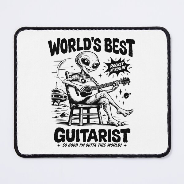 Item preview, Worlds Best Guitarist Alien Guitar Player designed and sold by ShirtWreck.