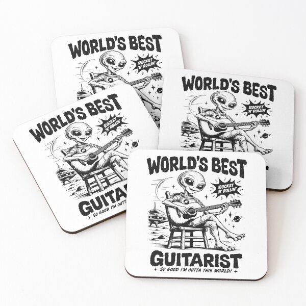 Item preview, Worlds Best Guitarist Alien Guitar Player designed and sold by ShirtWreck.