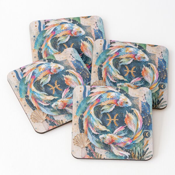 Item preview, Pisces Astrology Painting – Colourful Zodiac Sign Art designed and sold by GalleryKauffeld.