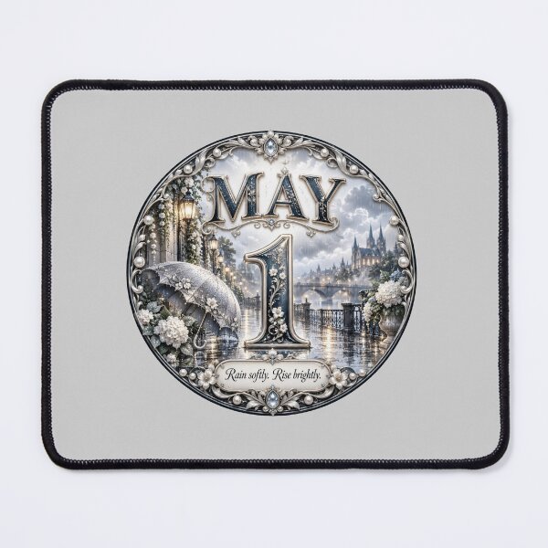 Item preview, May 1 Birthday Rainy Day Design | Elegant Umbrella Gift designed and sold by LunaMoments.