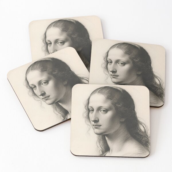 Item preview, Classical Reverie - Black and White Museum Style Portrait designed and sold by nhk999.