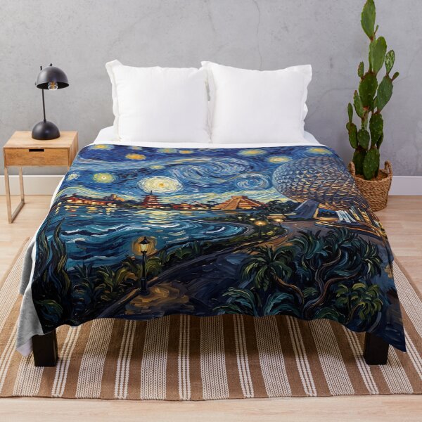 Artikelvorschau, Spaceship Earth Beneath a Van Gogh Sky — EPCOT After Dark entworfen und verkauft von Bad-Decisions-Designs.