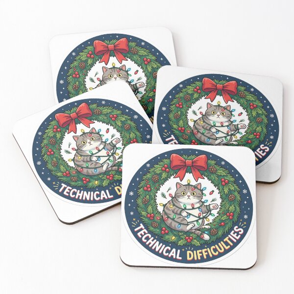 Item preview, Funny Cat Christmas Wreath designed and sold by Simplybe1.