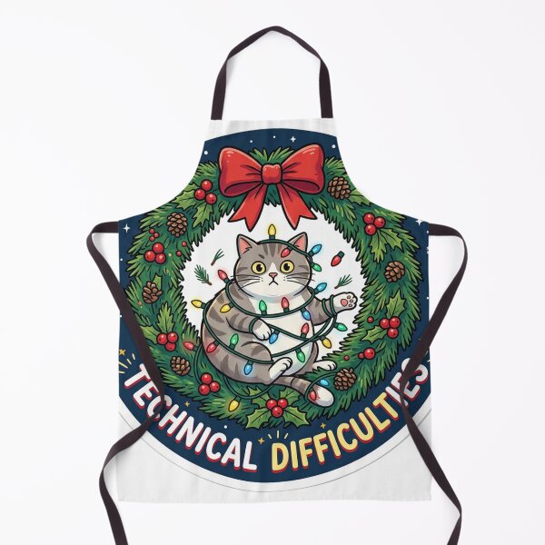 Item preview, Funny Cat Christmas Wreath designed and sold by Simplybe1.