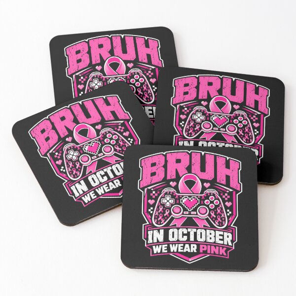Item preview, Bruh In October We Wear Pink Breast Cancer Awareness Gaming designed and sold by FolkGraphics.