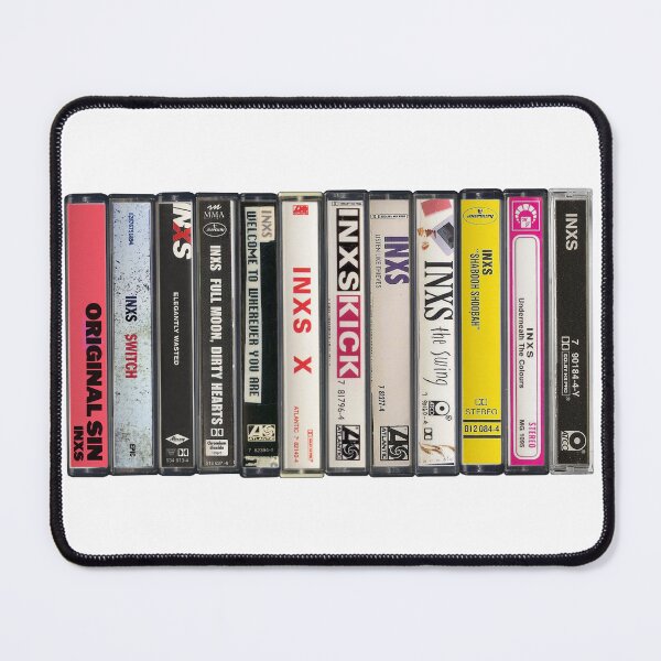 Item preview, INXS - Studio Albums - Vintage Cassette Print designed and sold by Mr Mustard Prints.