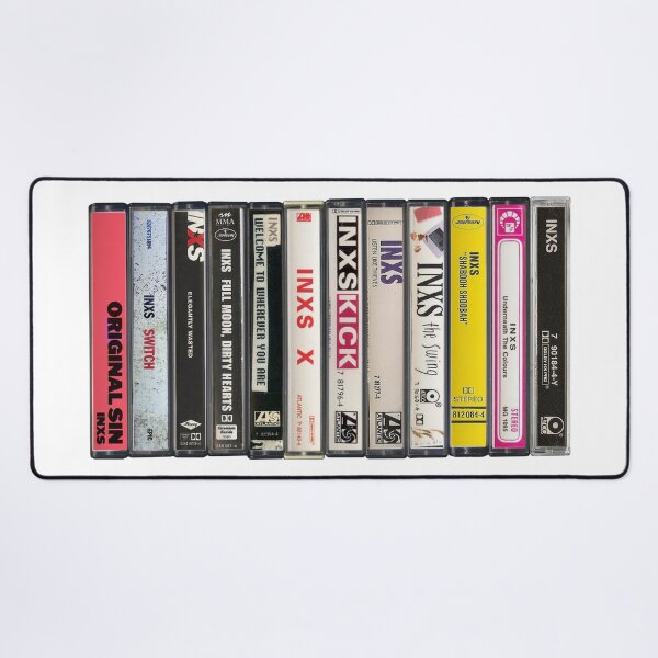 Item preview, INXS - Studio Albums - Vintage Cassette Print designed and sold by Mr Mustard Prints.
