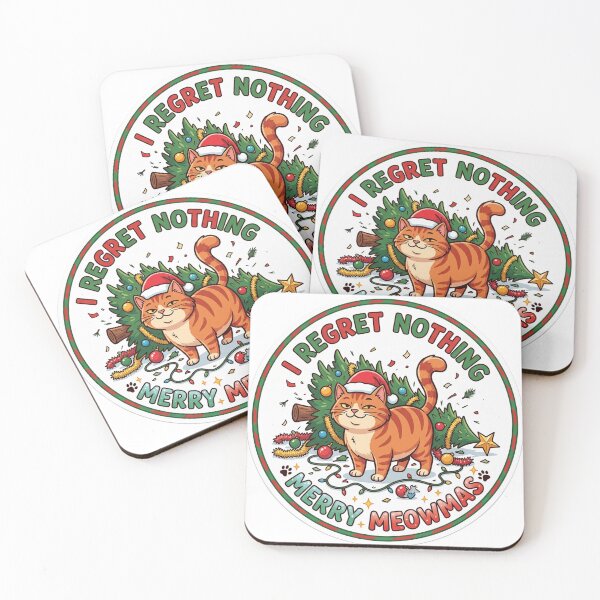 Item preview, Christmas Cat - I regret nothing designed and sold by Simplybe1.