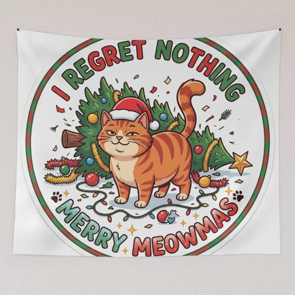 Item preview, Christmas Cat - I regret nothing designed and sold by Simplybe1.