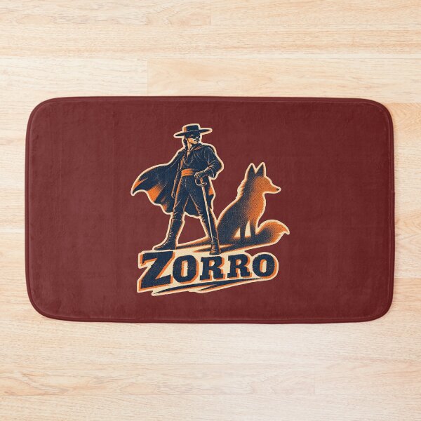 Aperçu de l'œuvre Zorro le renard, ombre, design risographe vintage créée et vendue par KungPowUnicorn.