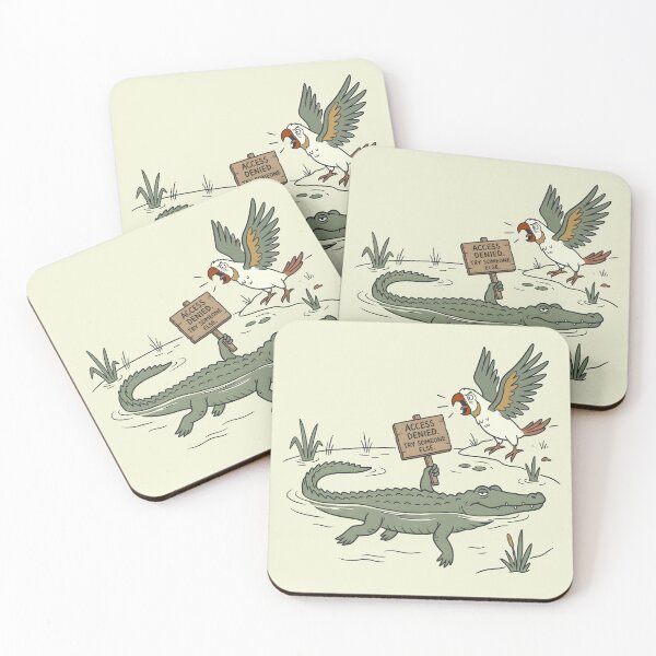 Item preview, Funny Crocodile Access Denied Illustration designed and sold by hutofdesigns.