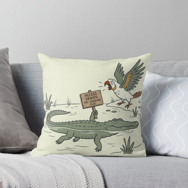 Item preview, Funny Crocodile Access Denied Illustration designed and sold by hutofdesigns.