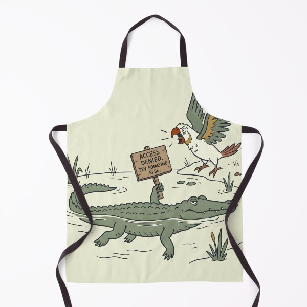 Item preview, Funny Crocodile Access Denied Illustration designed and sold by hutofdesigns.
