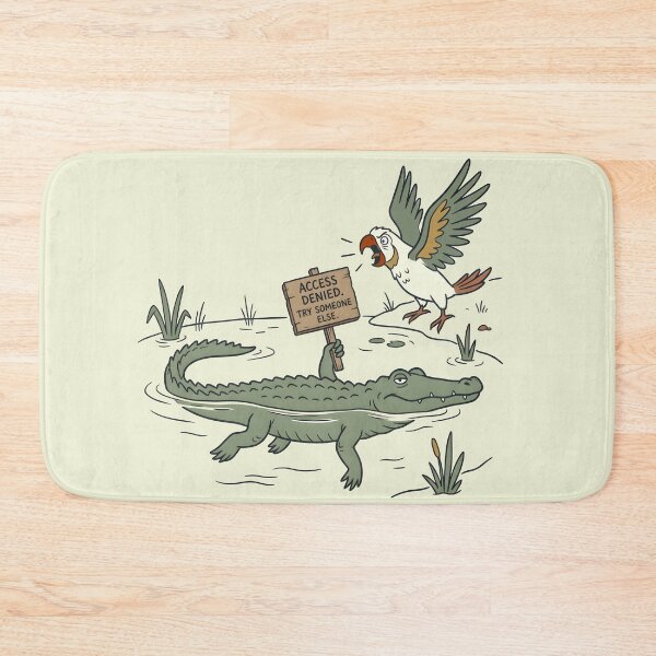 Item preview, Funny Crocodile Access Denied Illustration designed and sold by hutofdesigns.