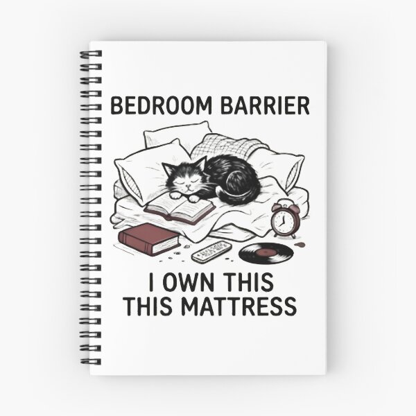 Item preview, Funny Sleeping Cat Bed Hog - Bedroom Barrier Sarcastic Pet Quote designed and sold by HappyHarmony40.