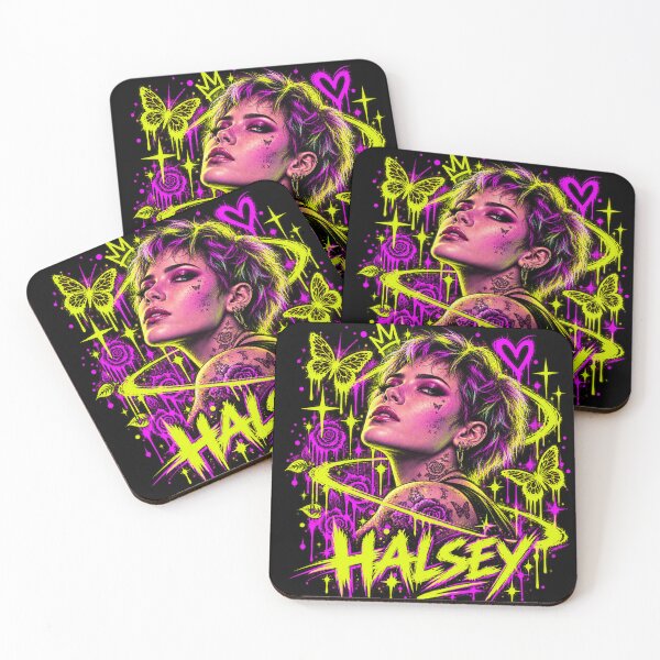Item preview, Halsey Neon Graffiti Green  designed and sold by TripleFour444.