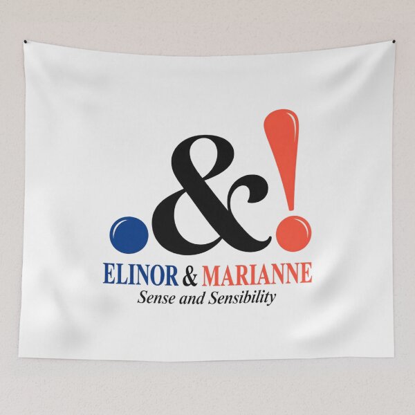Aperçu de l'œuvre Raison et Sentiments : Elinor et Marianne Ponctuation créée et vendue par Fenay Designs.