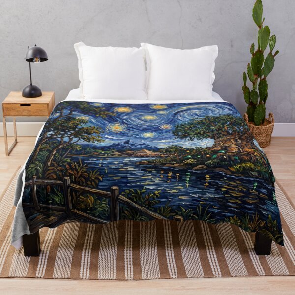 Item preview, The Tree of Life Beneath a Van Gogh Sky — Animal Kingdom After Dark designed and sold by Bad-Decisions-Designs.