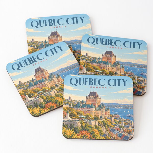 Item preview, Quebec City Vintage Canadian Travel Art designed and sold by MichaeIRellov.