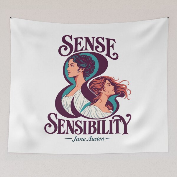 Aperçu de l'œuvre Raison et Sentiments : Sœurs dans une esperluette magistrale créée et vendue par Fenay Designs.