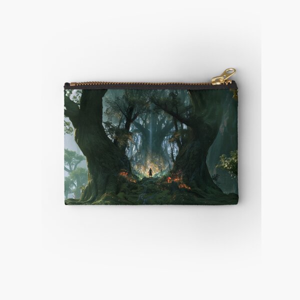 Item preview, A Wood Elf standing within an ancient forest of towering trees, surrounded by wildlife, Fantasy & Mythological Creatures designed and sold by CDC40.