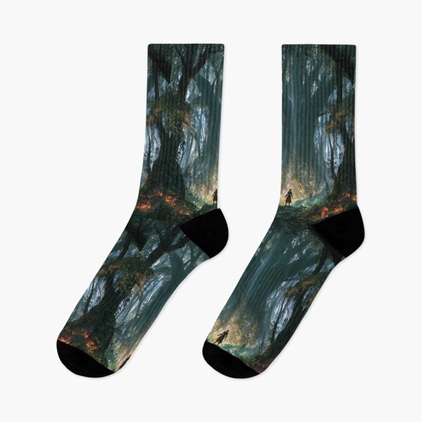 Item preview, A Wood Elf standing within an ancient forest of towering trees, surrounded by wildlife, Fantasy & Mythological Creatures designed and sold by CDC40.