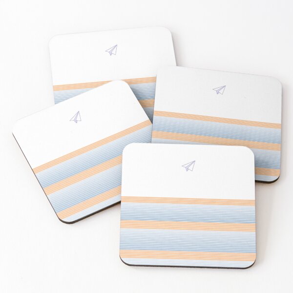 Item preview, Minimalist Paper Plane Peach Stripes designed and sold by LuxAir.
