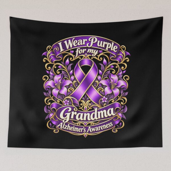 Item preview, I Wear Purple For My Grandma Alzheimer's Awareness Grandparent Support designed and sold by FolkGraphics.