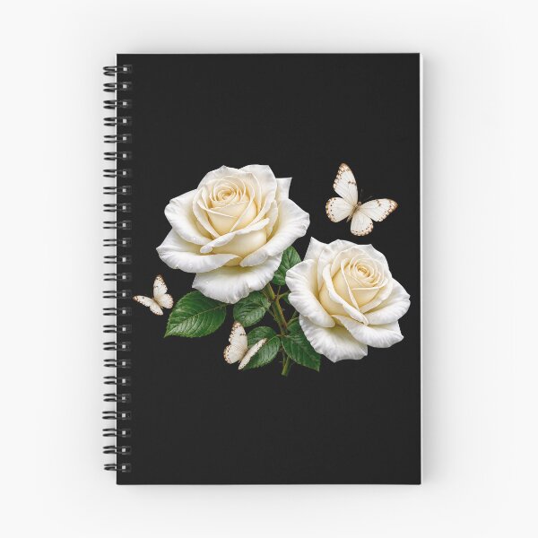 Item preview, Delicate Elegant White Roses with Butterflies Shapes Mania designed and sold by Shapes-Mania.