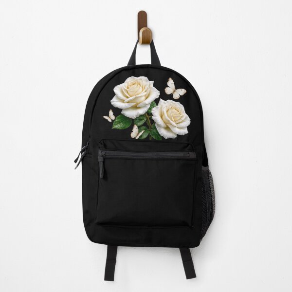 Item preview, Delicate Elegant White Roses with Butterflies Shapes Mania designed and sold by Shapes-Mania.