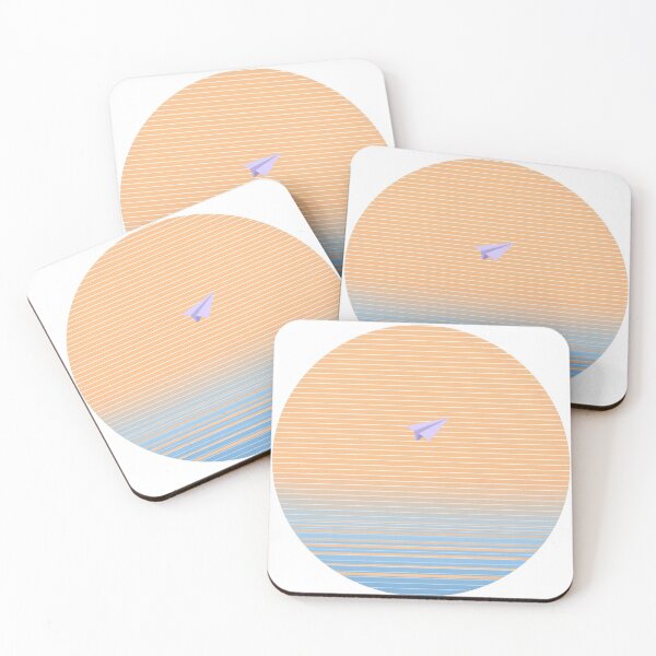 Item preview, Minimalist Paper Plane Sunset Stripes designed and sold by LuxAir.