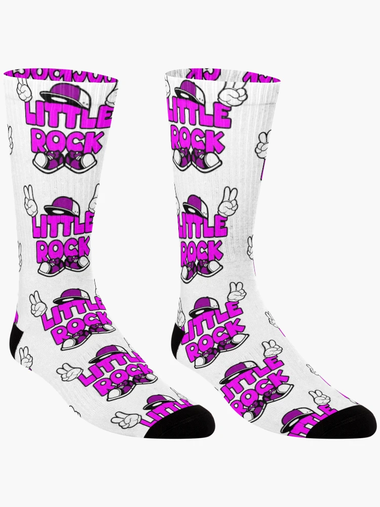 Thumbnail 3 of 5, Socks, LITTLE ROCK Graffiti Retro Lettering designed and sold by NFTWords.