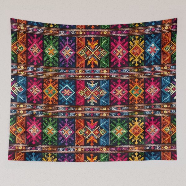 Item preview, Vibrant Guatemalan Textile Pattern Traditional Folk Art designed and sold by Sybille-Yates.