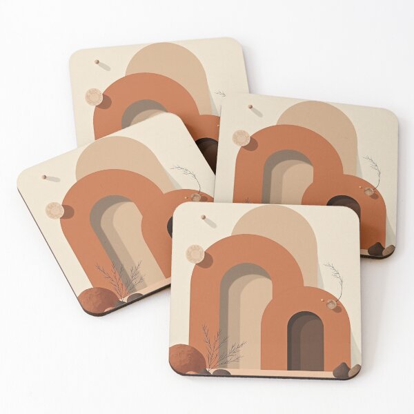 Item preview, Desert Portal - Terracotta Abstract Arch Art Print designed and sold by nhk999.