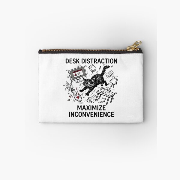 Item preview, Desk Distraction Maximize Inconvenience - Funny Cat Work From Home Retro designed and sold by HappyHarmony40.