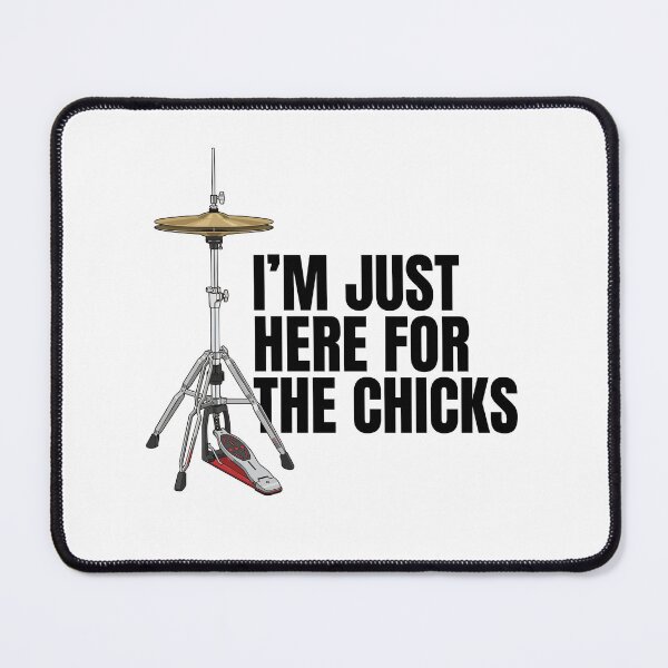 Item preview, I'm just here for the chicks - hi-hat stand with cymbals designed and sold by I-dsgn.