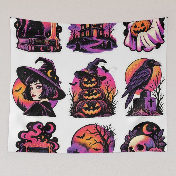 Item preview, Sticker Decal Set - Spooky Halloween Gothic Sticker Set designed and sold by ForeverPrintsOK.