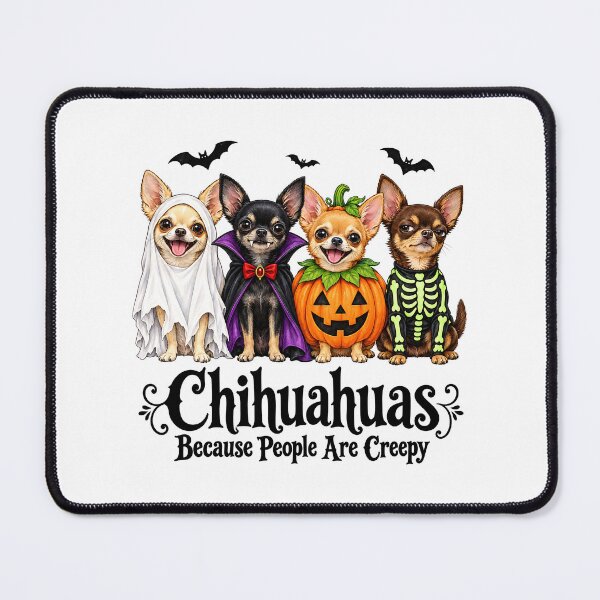 Item preview, Chihuahua People Are Creepy Halloween Dracula Ghost Skeleton Pumpkin Dogs designed and sold by elisarasada.