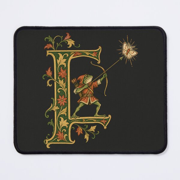 Item preview, Frog Archer Medieval Illuminated Manuscript Letter F designed and sold by AmiGraph.