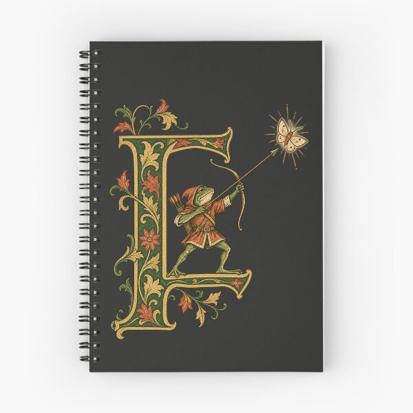 Item preview, Frog Archer Medieval Illuminated Manuscript Letter F designed and sold by AmiGraph.